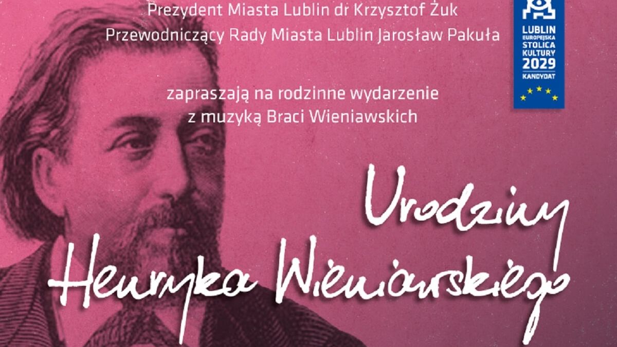 Plakat promujący koncert Henryka Wieniawskiego