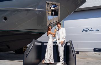 Charles Leclerc odebrał nowy jacht. To Riva 102’ Corsaro Super