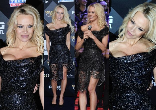 Pamela Anderson z gołym biustem promuje belgijskie "Top Model" (ZDJĘCIA)