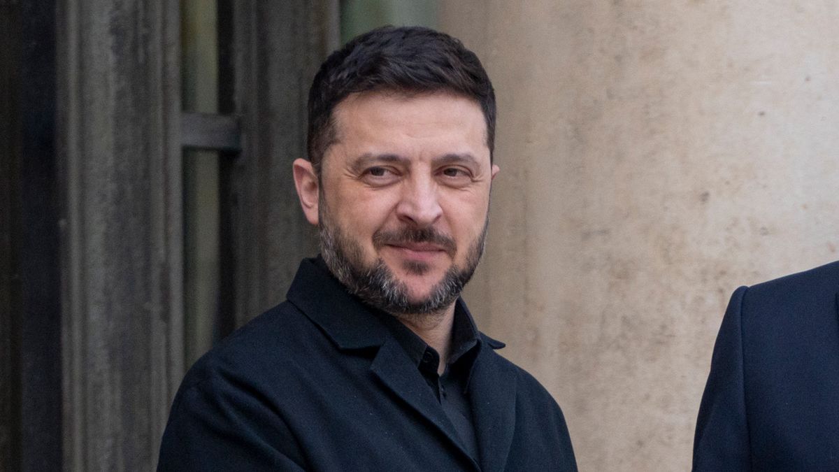 Volodymyr Zelenskiy, Ukraine's president, at the Elysee Palace in Paris, France, on Monday, Dec. 1, 2025. France and other allies of Ukraine have been stepping up their support of Zelenskiy, who is under pressure to agree on a US-led peace deal that initially drew the ire of officials in Kyiv and in Europe. Photographer: Nathan Laine/Bloomberg via Getty Images