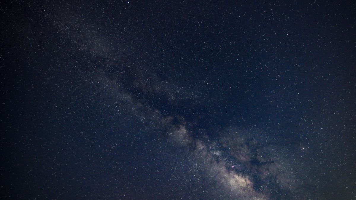 GAZIANTEP, TURKIYE - JUNE 27: A long exposure photo shows a night sky full of stars and the Milky Way Galaxy in the land where pistachio and olive trees are located near the rural Zeytinli neighbourhood of Sahinbey district of Gaziantep, Turkiye on June 27, 2025. (Photo by Adsiz Gunebakan/Anadolu via Getty Images)