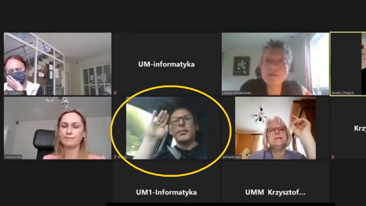 Posiedzenie komisji w Milanówku. Zrzut ekranu 