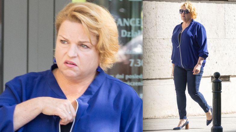 Katarzyna Bosacka sfotografowana na mieście