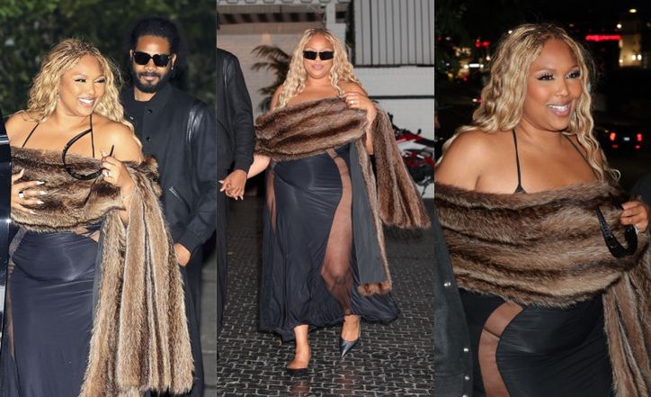 Lizzo w śmiałej sukience drepcze na randkę z ukochanym