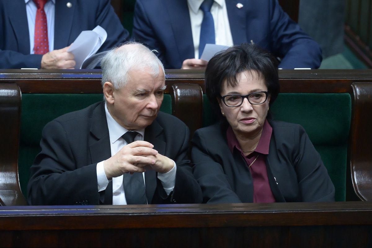 Jarosław Kaczyński i Elżbieta Witek