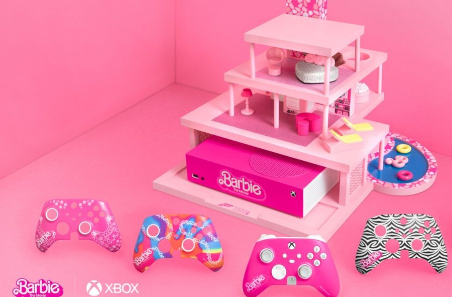 Konsola Xbox w stylu Barbie