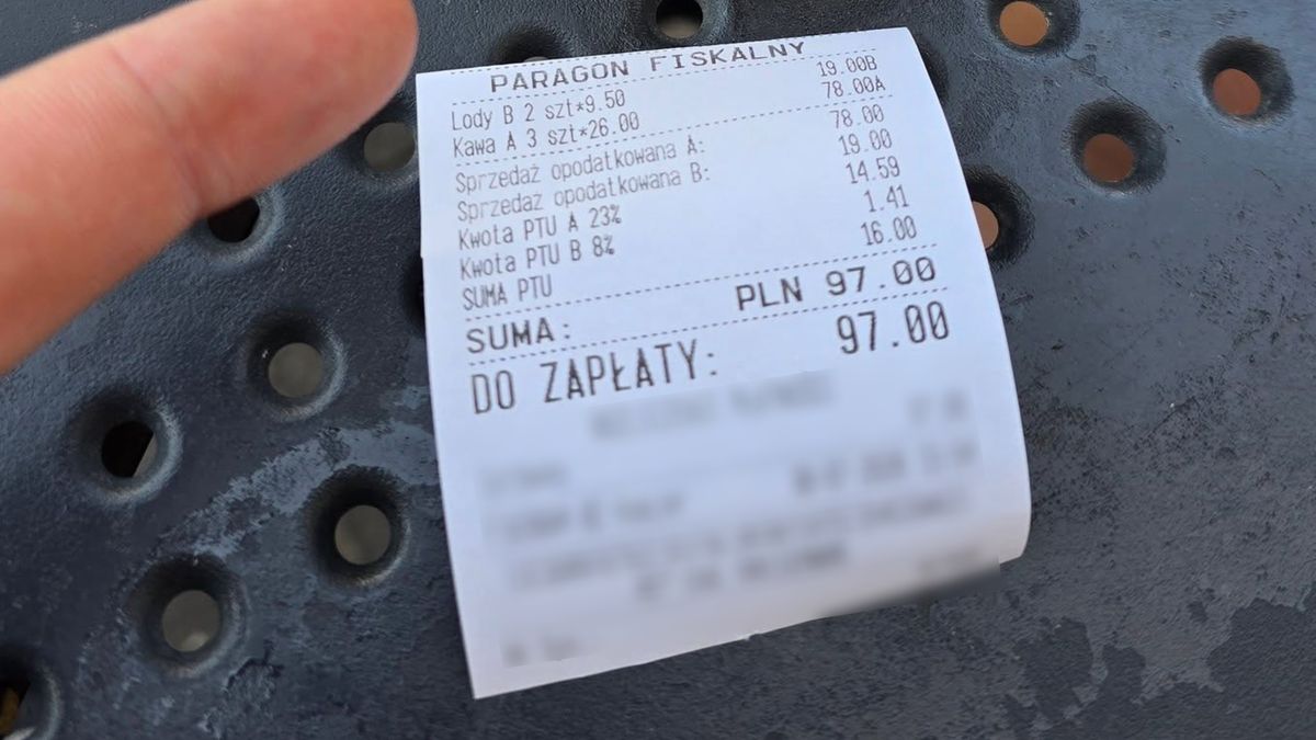 Pokazał paragon z Kołobrzegu.