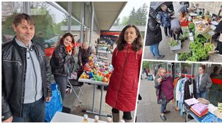 Tarnów: Niedzielny pchli targ przy Centrum Sztuki Mościce. Na stołach wystawowych nie brakowało staroci, ubrań, zabawek czy też sadzonek