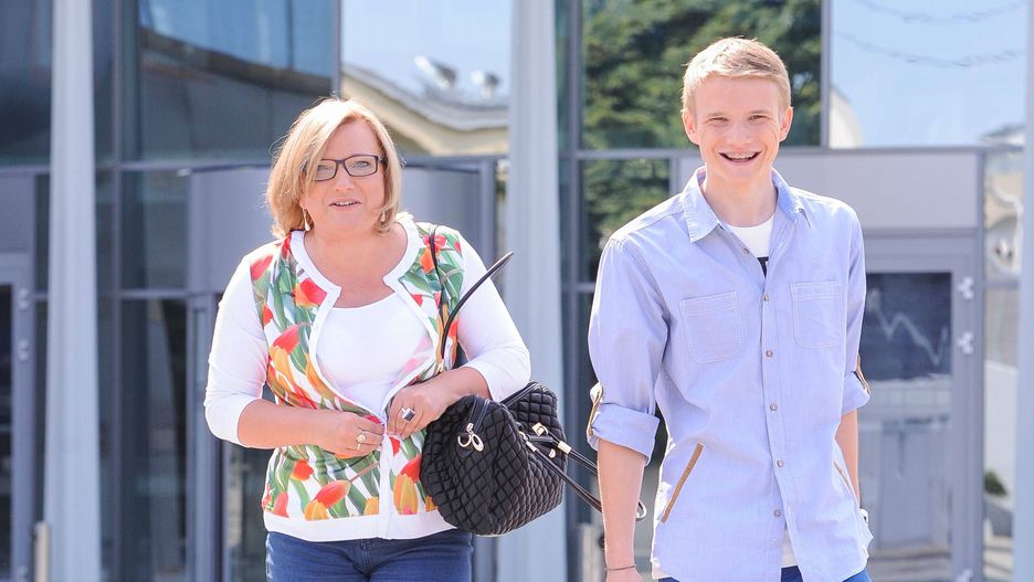 Beata Kempa i jej syn Cezary. Kandyduje na posła z listy PIS we Wrocławiu.
