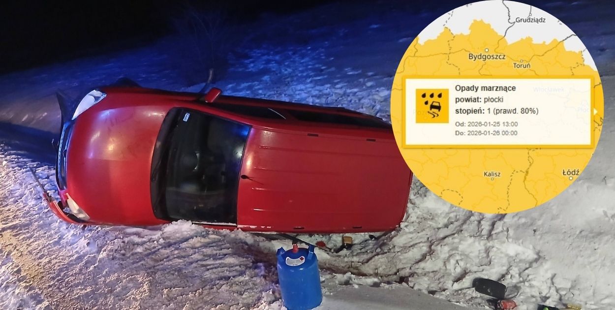 IMGW-PIB ostrzega przed marznącymi opadami. Alert dla Mazowsza i Płocka!