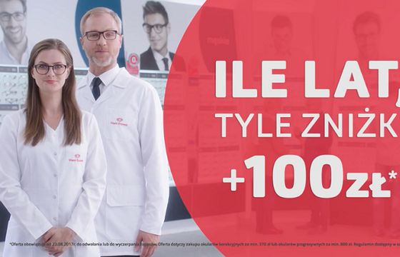 Vision Express wraca z promocją „Ile lat, tyle zniżki + 100 zł” (wideo)