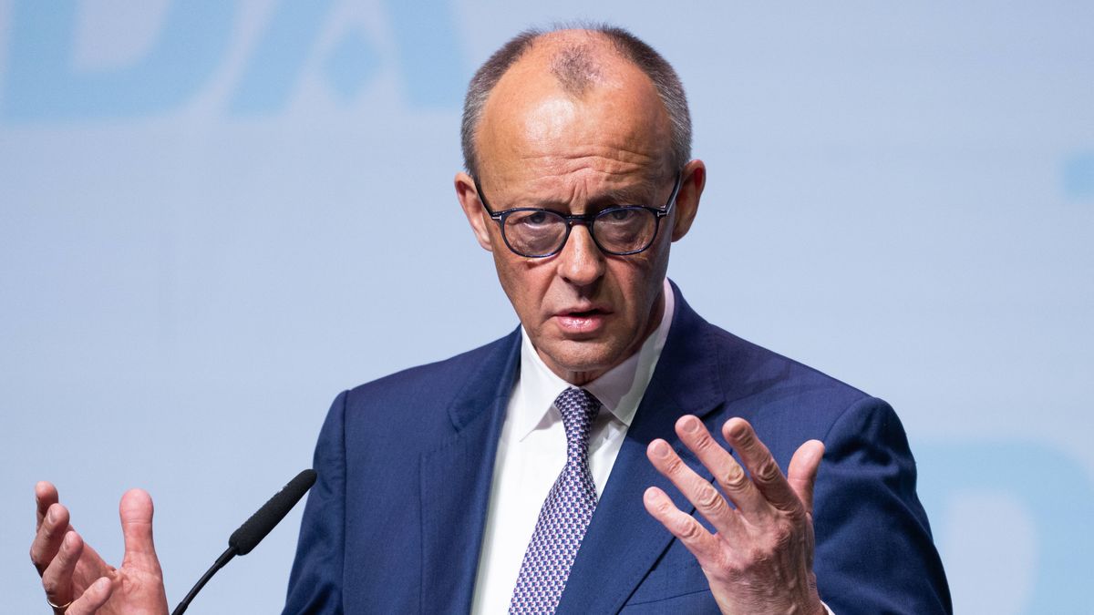 Christian Democratic Workers' Association Conference in Germany
25 April 2026, Hesse, Marburg: German Chancellor Friedrich Merz speaks at the 41st Federal Conference of the Christian Democratic Workers' Association (CDA). Photo: Florian Wiegand/dpa 
Dostawca: PAP/DPA.
Florian Wiegand
CDU