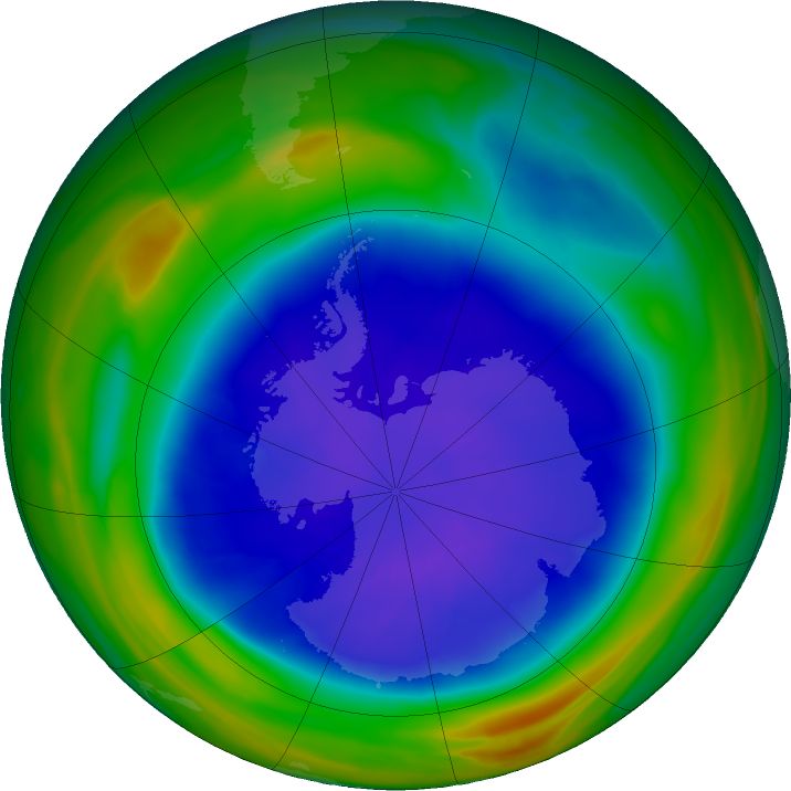 Dziura ozonowa, wrzesień 2021