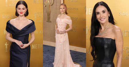 SAG Awards: Selena Gomez w czerni, dziewczęca Ariana Grande, Demi Moore obwieszona biżuterią za 360 tysięcy