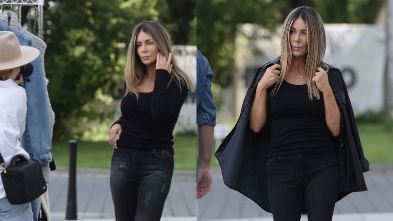 Małgorzata Rozenek na planie sesji zdjęciowej Mrs. Drama