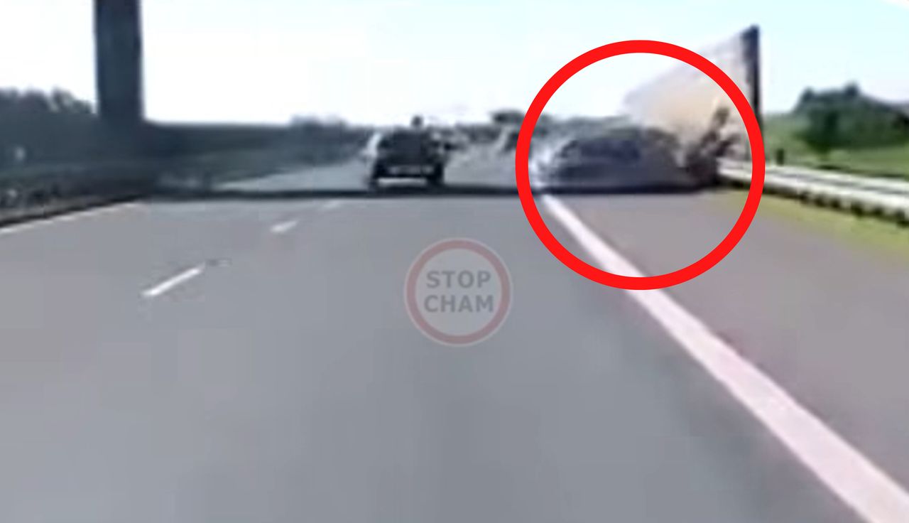 Groza na A1. Nagranie trafiło do sieci. Fatalnie to wyglądało