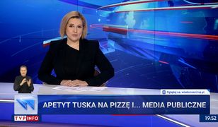 Tusk je pizzę i chce przejąć TVP. Żenujący materiał "Wiadomości"