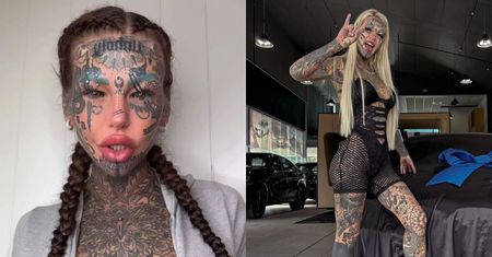 Amber Luke pokazała, jak wyglądała, zanim wytatuowała sobie 98 PROCENT CIAŁA