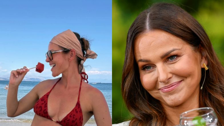 Odziana w bikini Paulina Sykut-Jeżyna byczy się na Korfu