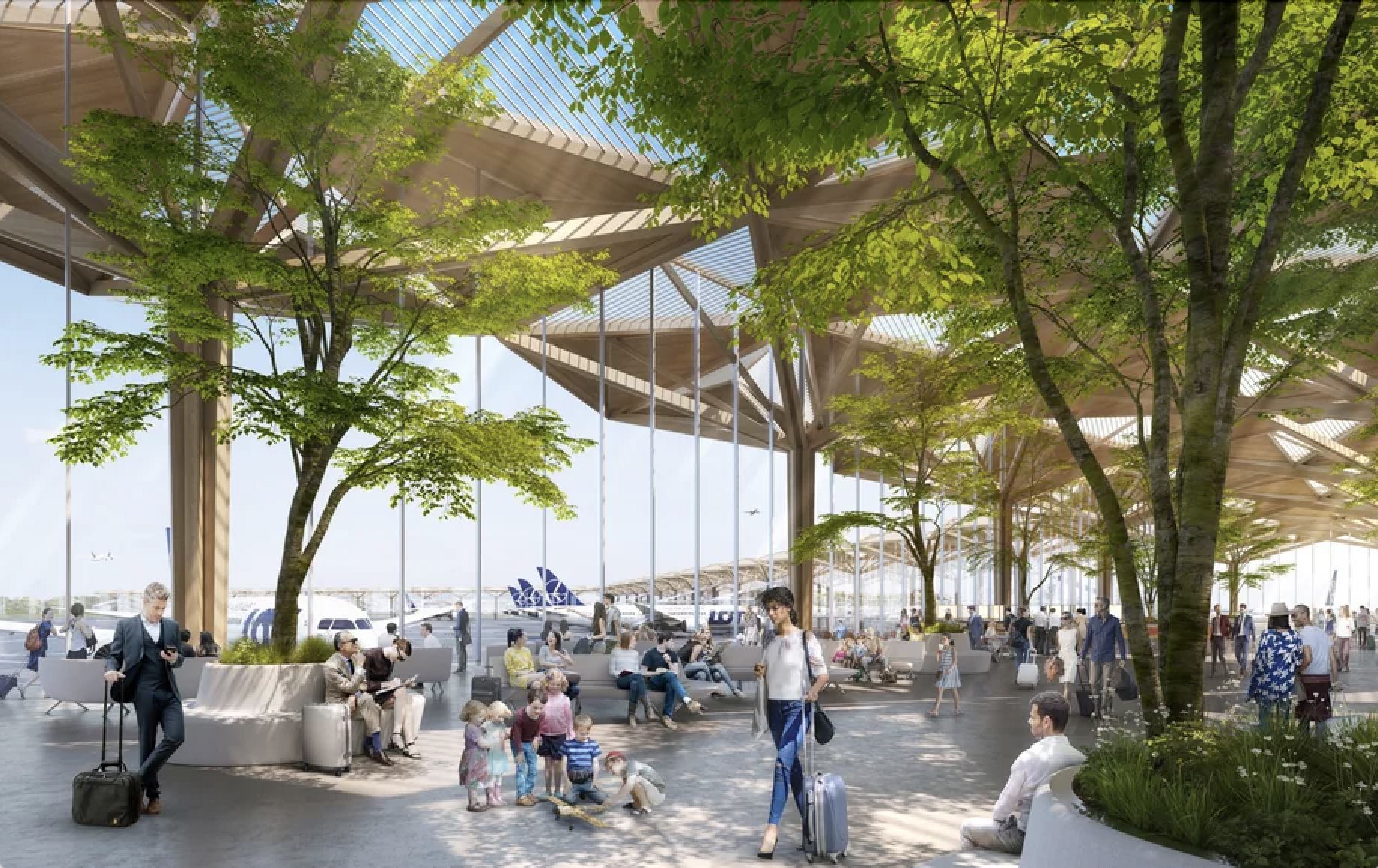 Tak architekci Foster+Partners w 2019 r. wyobrażali sobie CPK 