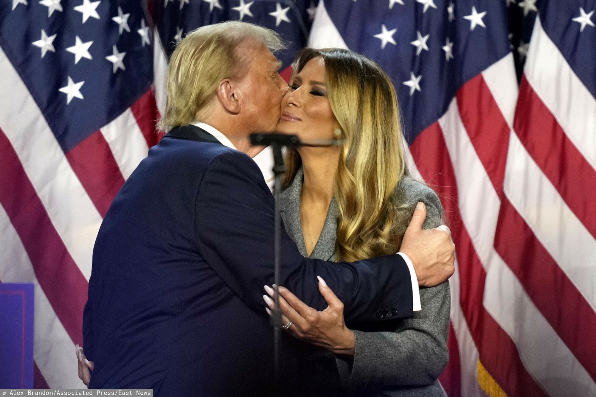 Donald i Melania Trump na wieczorze wyborczym