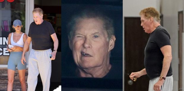 David Hasselhoff sfotografowany z młodszą o 27 lat żoną. Aktor zmaga się z poważnymi problemami zdrowotnymi