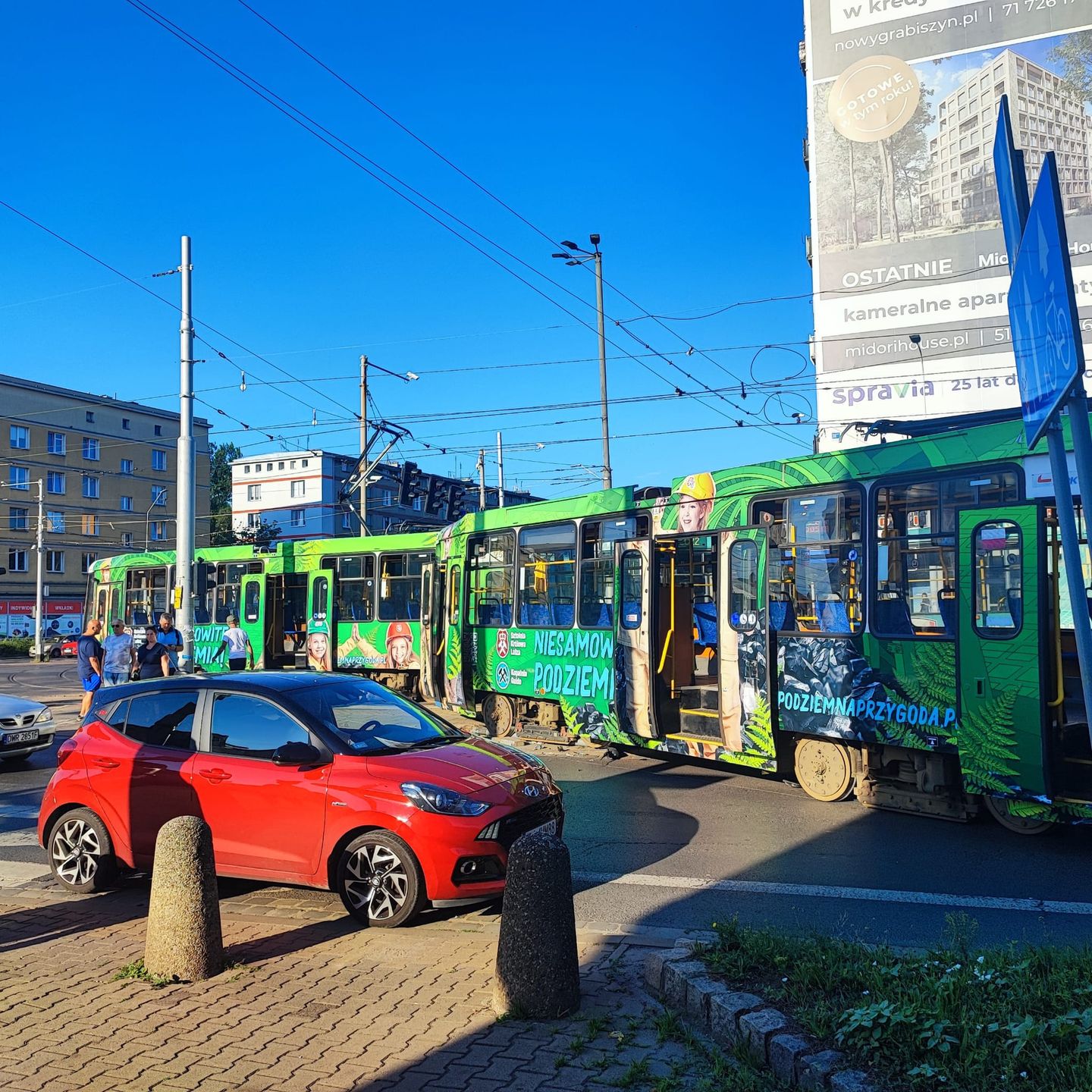 Wypadek na pl. Legionów we Wrocławiu 