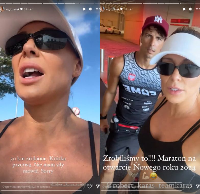 Małgorzata Rozenek i Robert Karaś przebiegli razem maraton