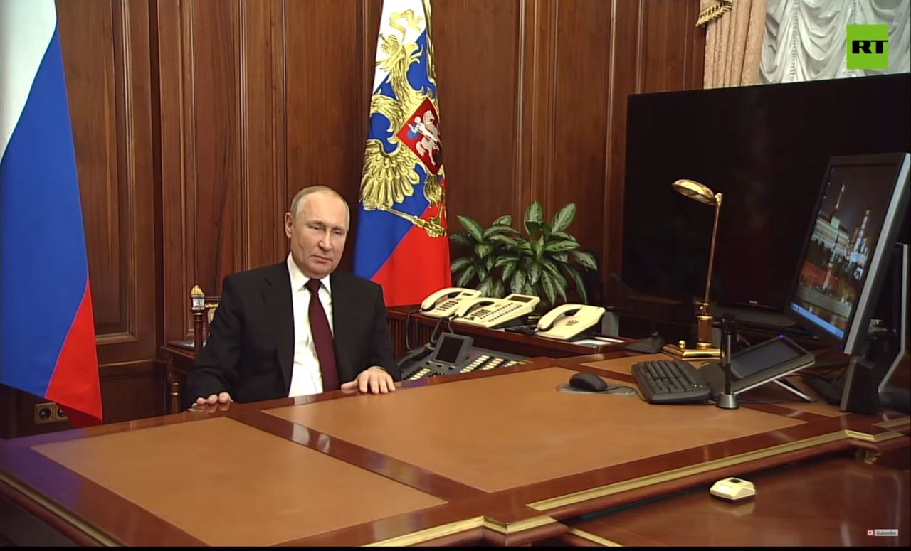 Putin w trakcie orędzia do narodu 