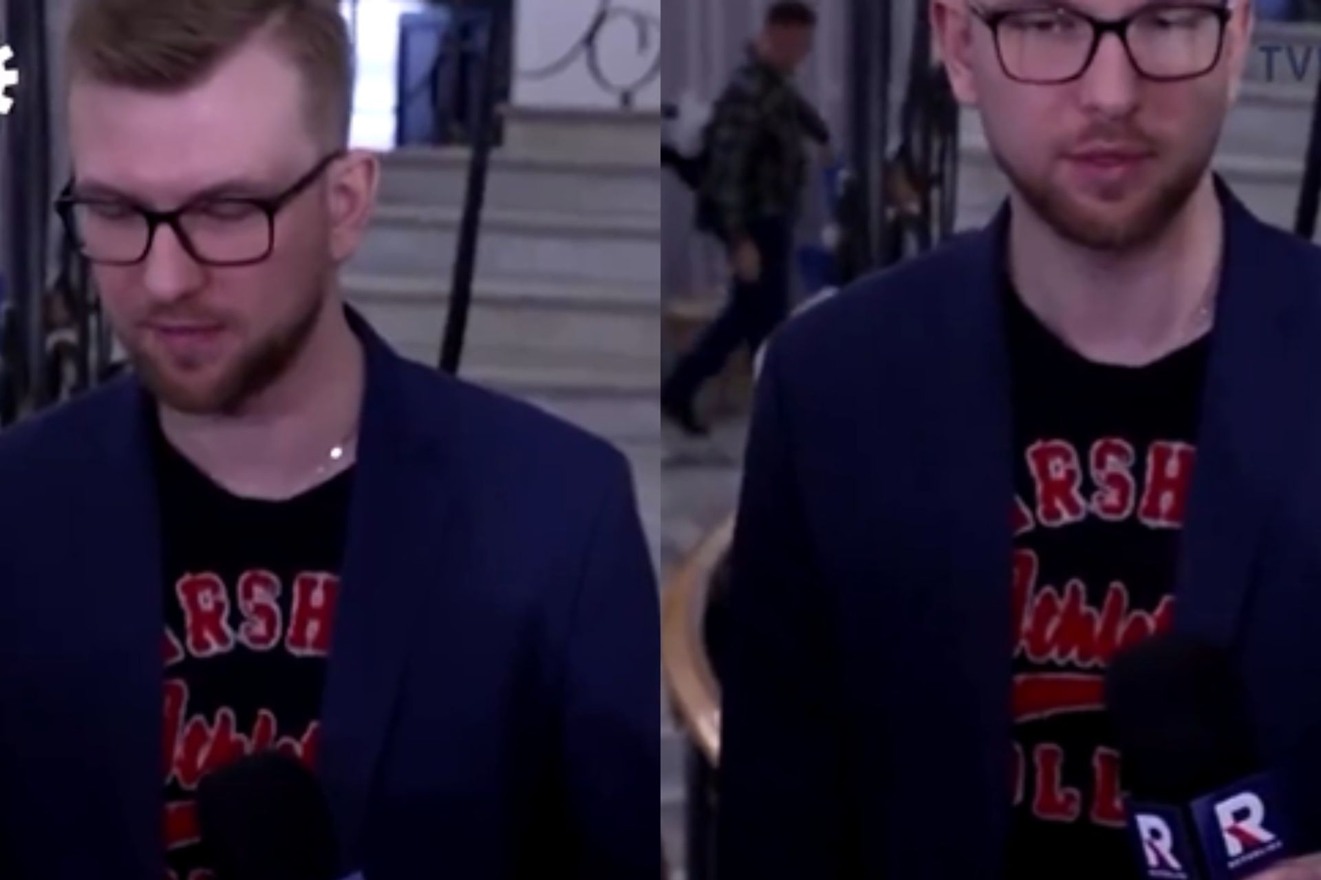 wiadomości,aktualności,WP Wiadomości Nietypowe zachowanie pracownika Republiki w Sejmie. Wszystko się nagrało