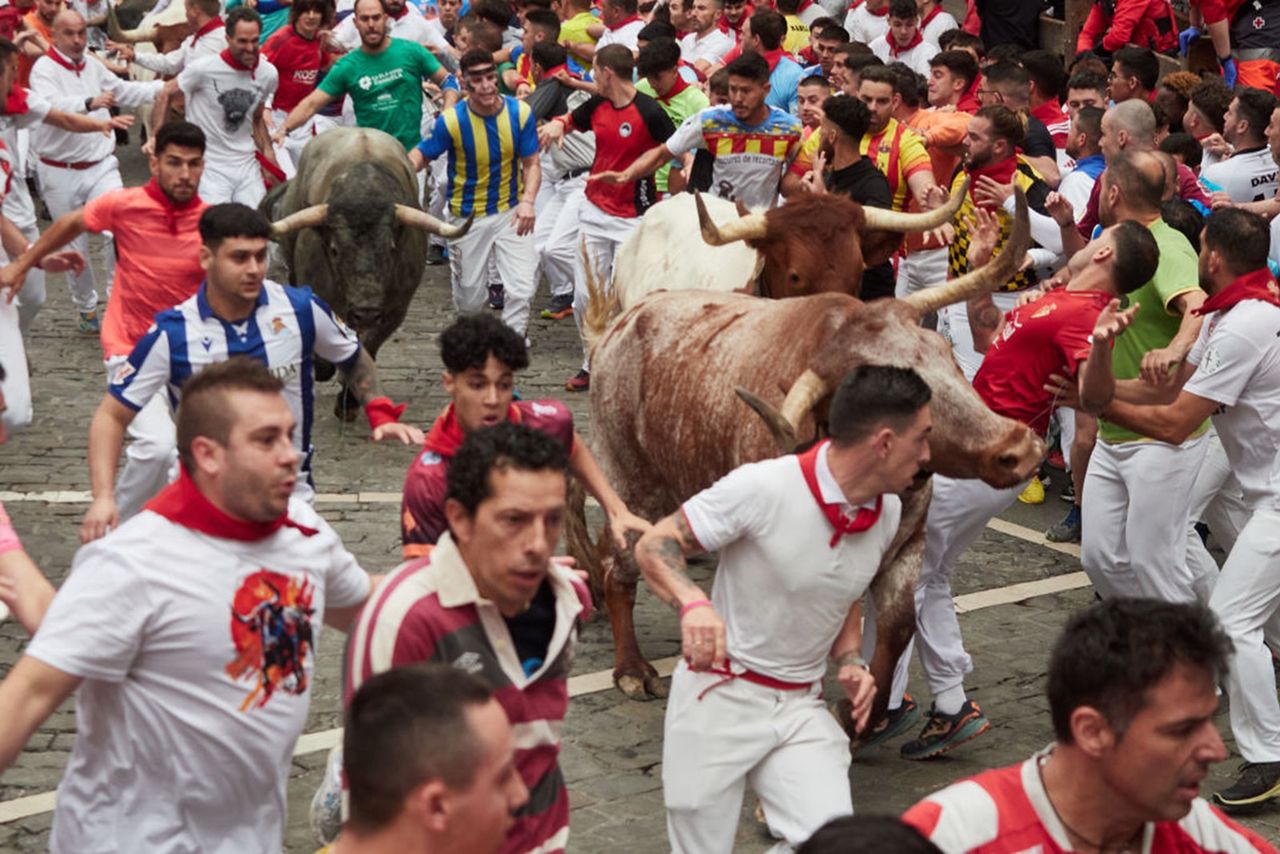 Tragedy during the bull run in Spain