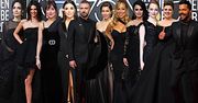 Złote Globy 2018. Gwiazdy w czarnych kreacjach na czerwonym dywanie: Angelina Jolie, Kendall Jenner, Dakota Johnson, Justin Timberlake, Mariah Carey [DUŻO ZDJĘĆ]