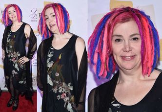 Lana Wachowski pozuje na ściance w jedwabnej sukience (ZDJĘCIA)