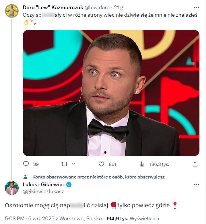 Atak Dariusza "Lwa" Kaźmierczuka na Łukasza Gikiewicza
