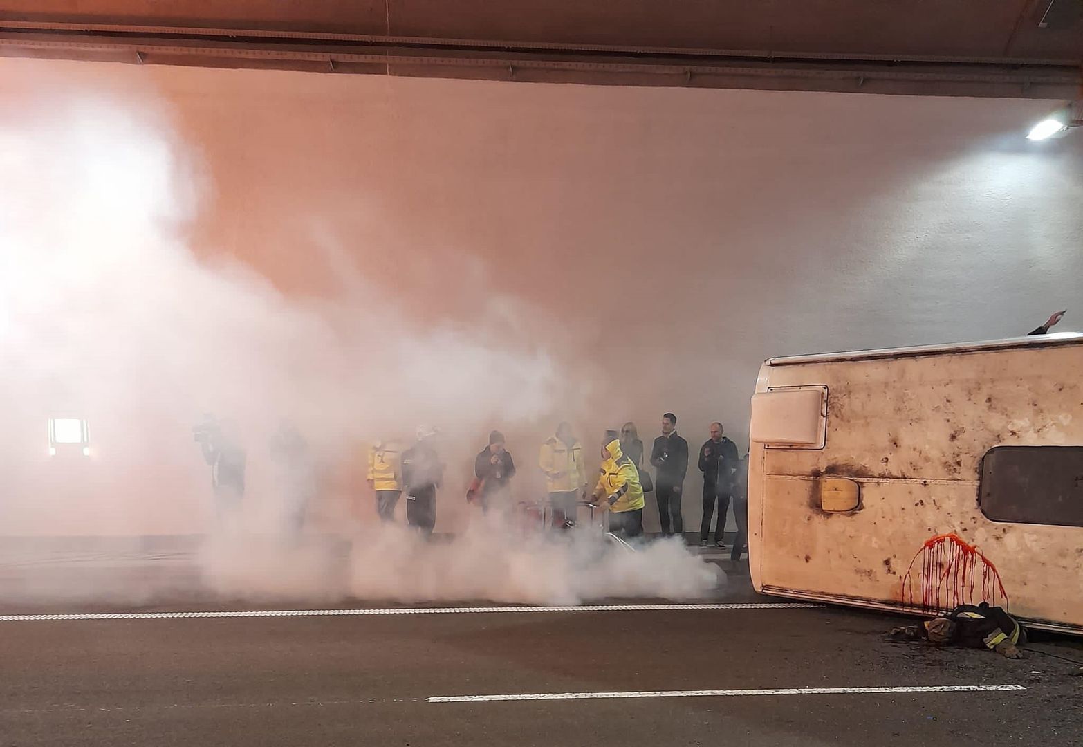 Na terenie tunelu doszło do zadymienia