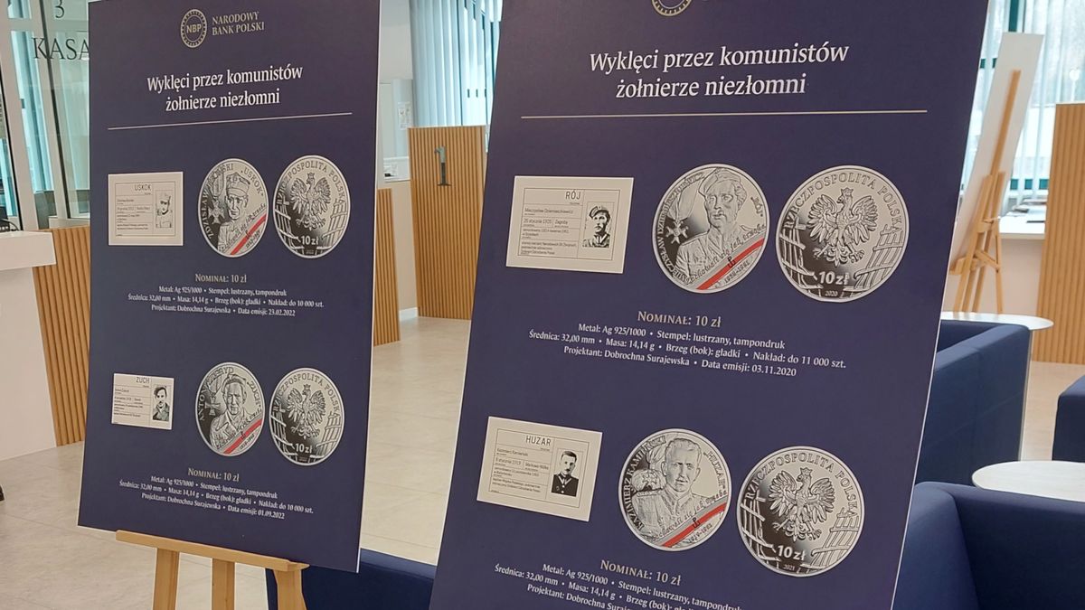Wystawa monet kolekcjonerskich NBP z serii „Wyklęci przez komunistów żołnierze niezłomni”