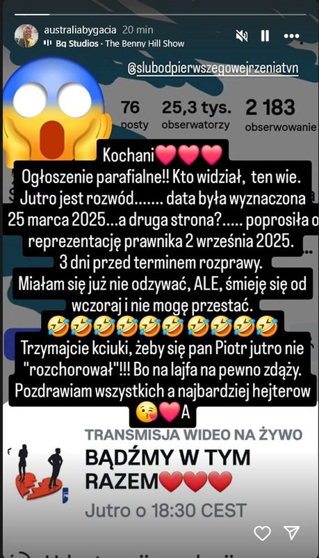 Agata i Piotr ze "Ślubu od pierwszego wejrzenia" rozwodzą się 