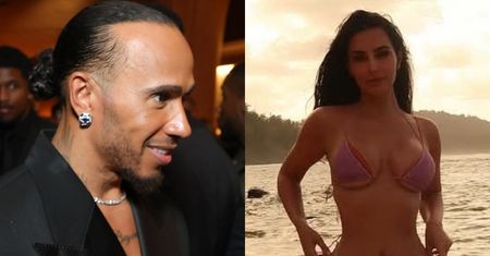 Kim Kardashian ODSŁANIA KSZTAŁTY w kusym, różowym BIKINI. Lewis Hamilton pęka z dumy? (FOTO)