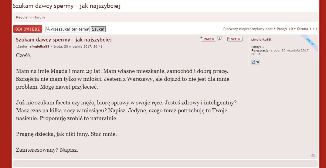 Na post stworzony przeze mnie odpowiedziało wielu mężczyzn