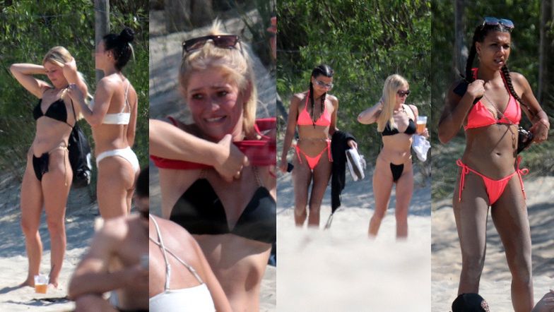 Basia i Sara z "Hotelu Paradise" opalają się na plaży w kostiumach nie pozostawiających zbyt wiele dla wyobraźni (ZDJĘCIA)