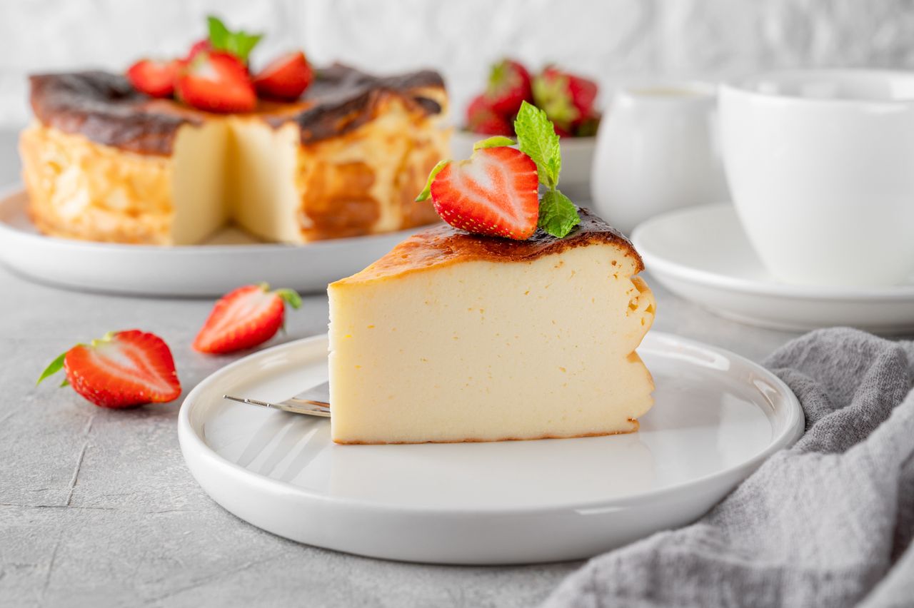 Crustless cheesecake