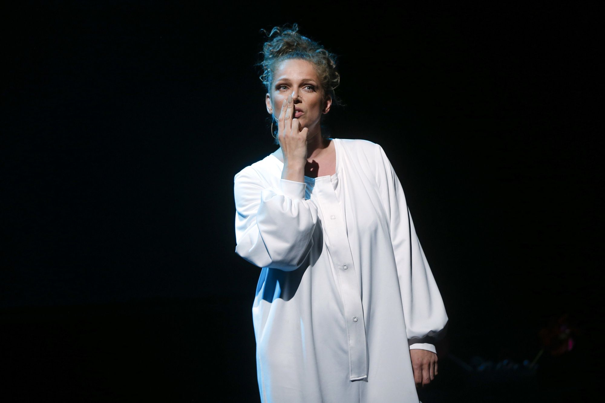 Joanna Liszowska prezentuje wdzięki na próbie w Teatrze Polonia