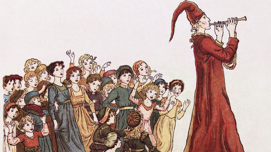 Kate Greenaway, Grajek wyprowadza dzieci z miasta