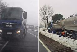 Stracił panowanie nad ciężarówką. Jechał wprost na osobówkę