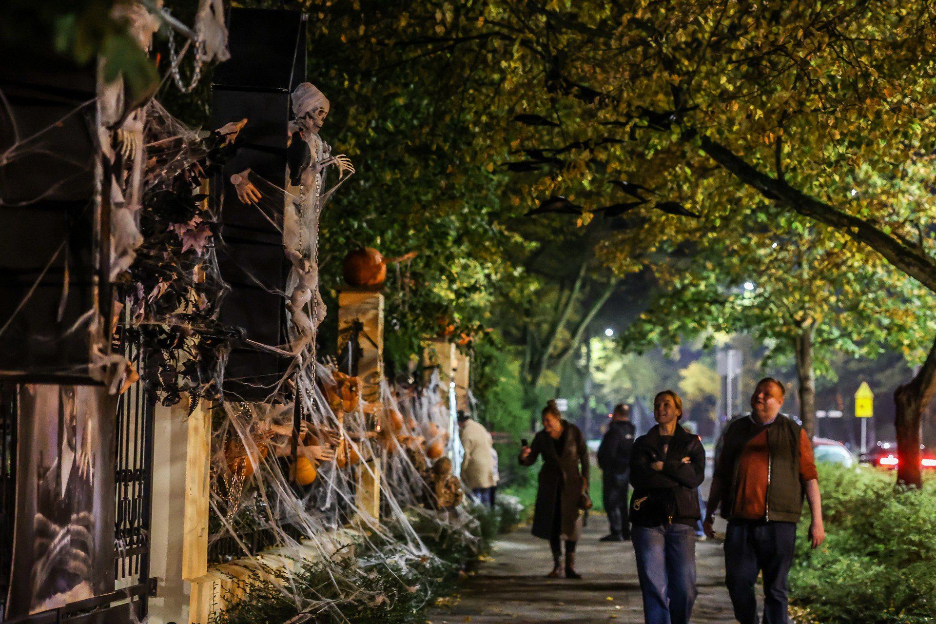 Willa Kirscha w gdańskim Wrzeszczu w halloweenowej aranżacji.