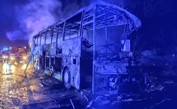 Polski autokar spłonął na Słowacji. Nie żyje kierowca