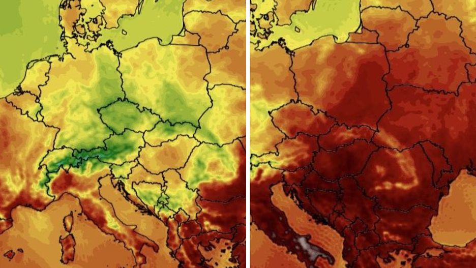 Różnica w temperaturach w Polsce