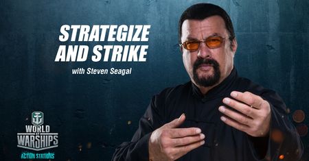 Bohater filmów akcji jako kapitan w grze "World of Warships"