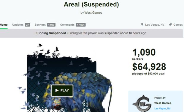 Kickstarter wstrzymał zbiórkę pieniędzy na Areal