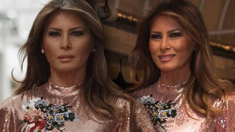 Melania Trump z mężem na balu sylwestrowym